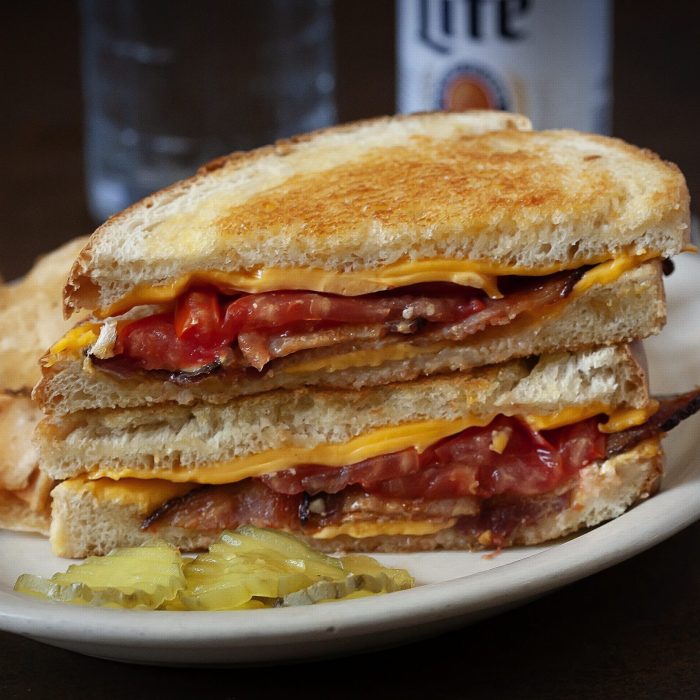 Barney Fife - grilled cheese with tomatoes and bacon